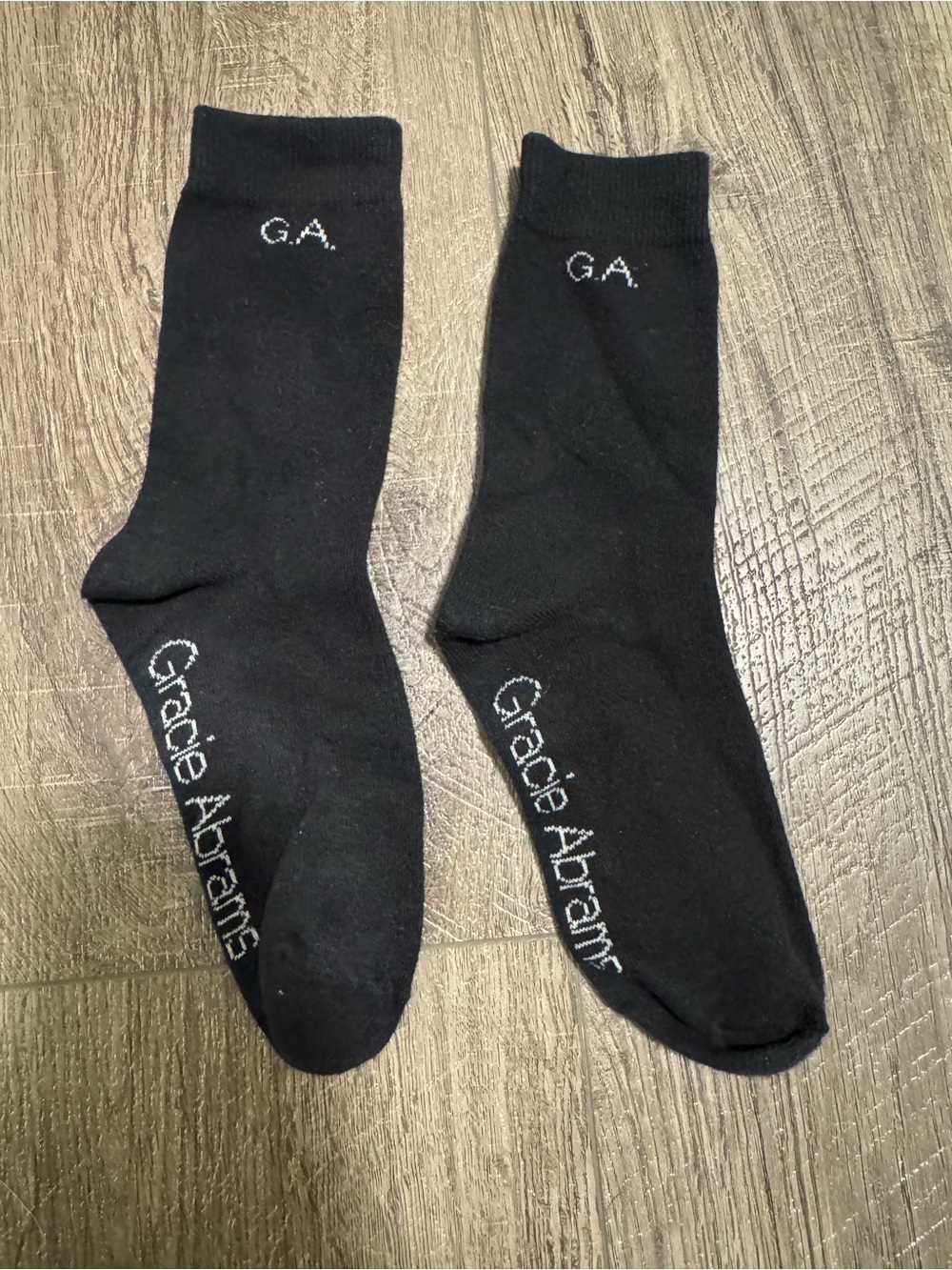 Gracie Abrams Black Crew Socks